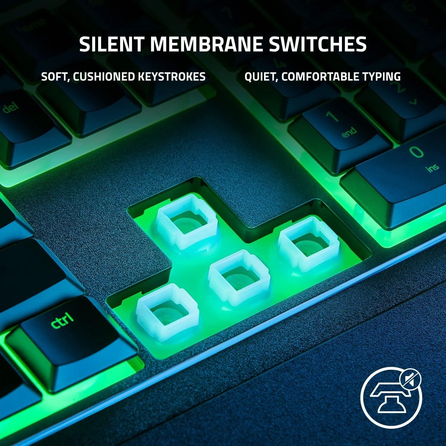 Razer | Klaviatūra žaidimams | Ornata V3 X | Klaviatūra žaidimams | su laidu | RGB LED pašvietimas | US | Silent Membrane | Juodas