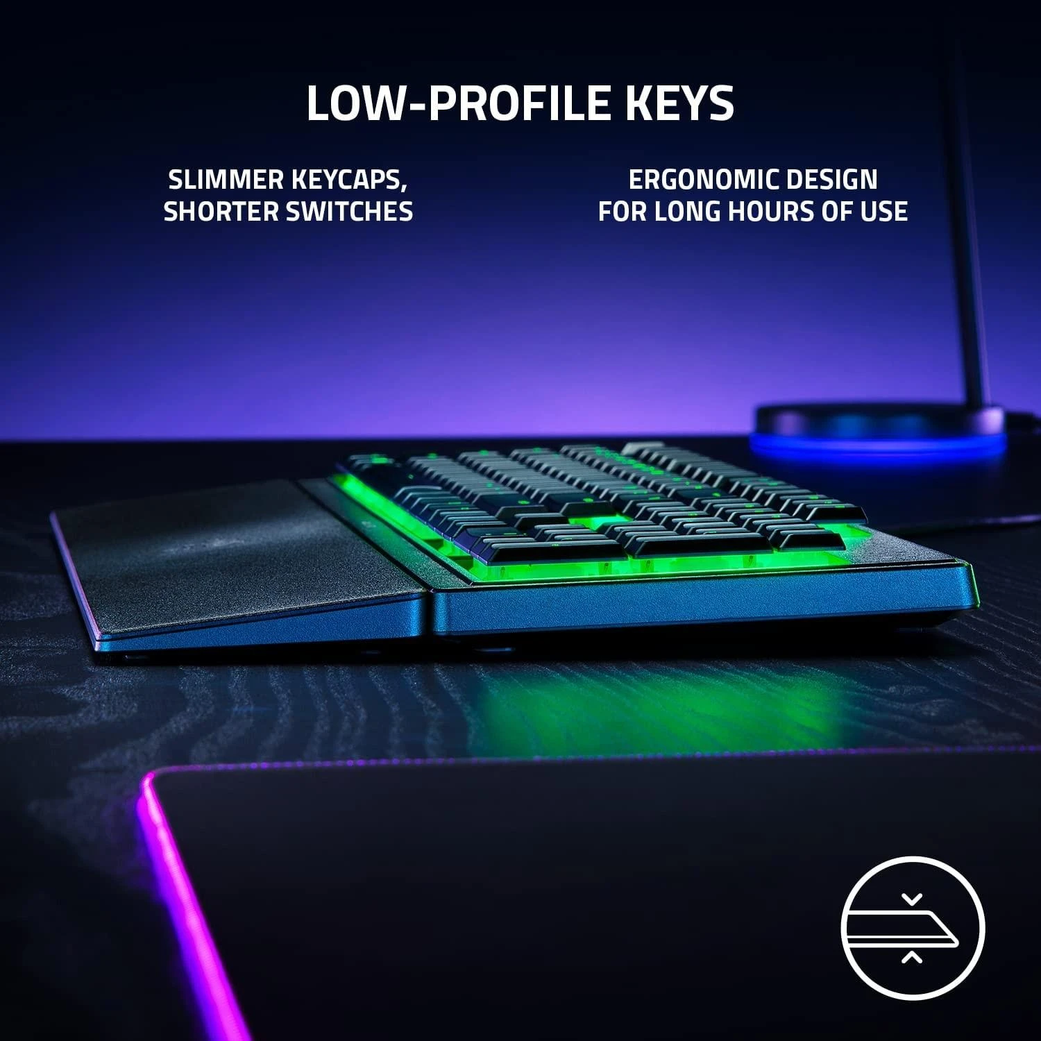Razer | Klaviatūra žaidimams | Ornata V3 X | Klaviatūra žaidimams | su laidu | RGB LED pašvietimas | US | Silent Membrane | Juodas