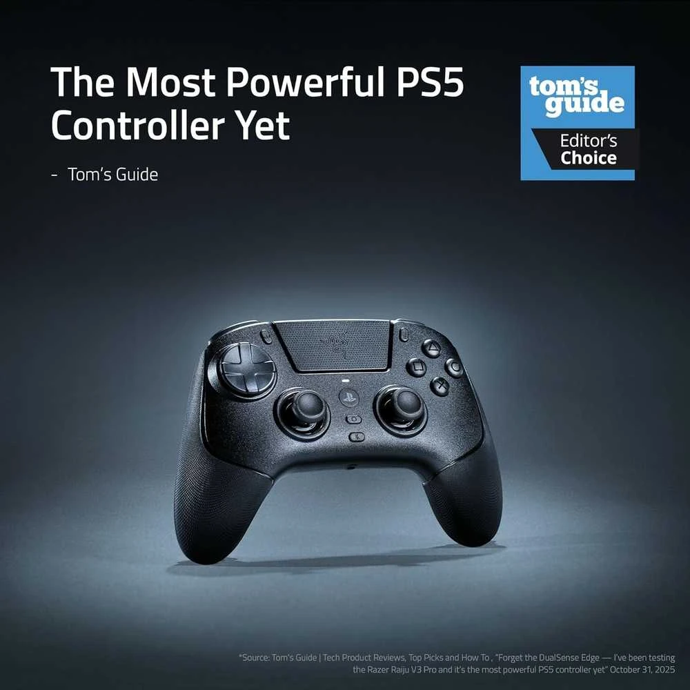 Razer Gaming Controller | Raiju V3 Pro for PS5 & PC | Juodas