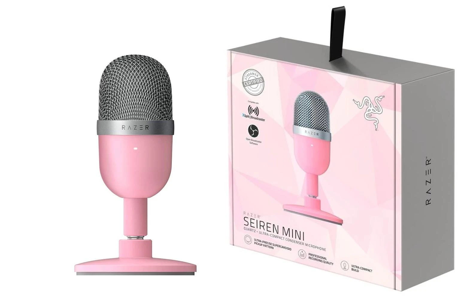 Razer | A tipo USB | Seiren Mini | Kondensatoriaus srautinis mikrofonas | kilogramas