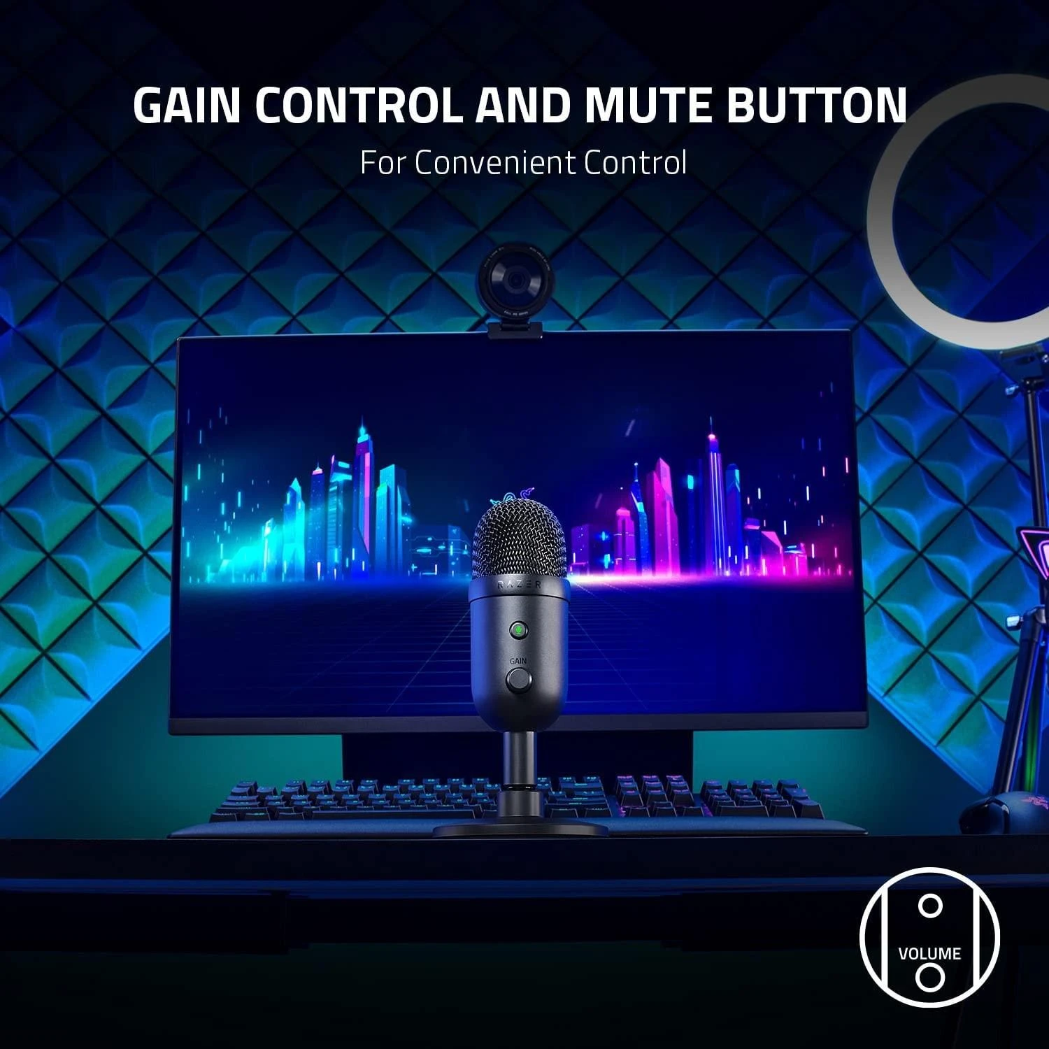 Razer | Srautinio perdavimo mikrofonas | Seiren V2 X | Juodas | Laidinis