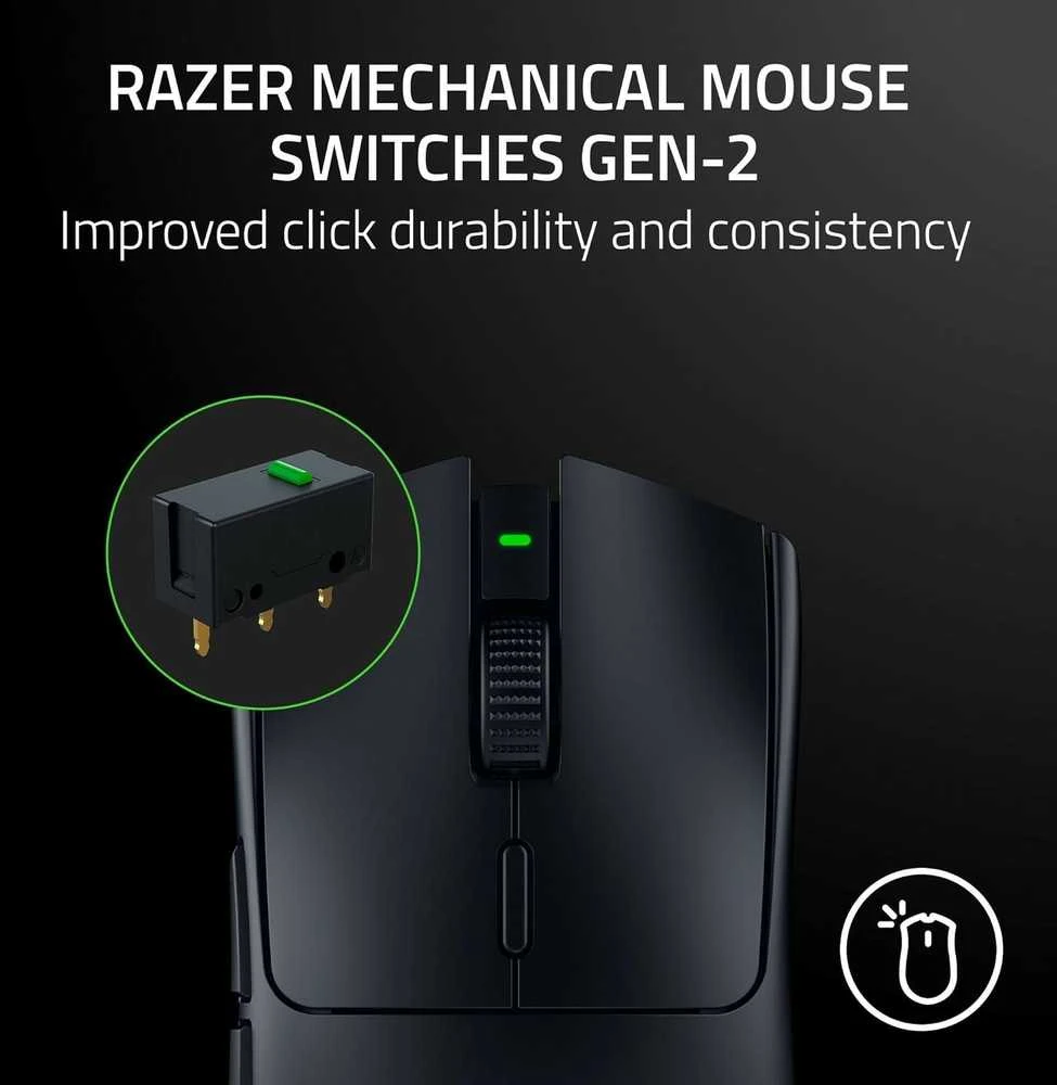 Razer | Viper V3 Hyperspeed | Wireless | Pelė žaidimams | 2.4GHz, Bluetooth | Juodas | No