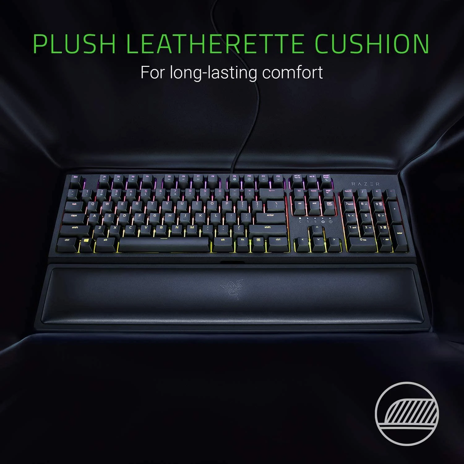 Razer Ergonomic Riešo atrama pilno dydžio klaviatūrai