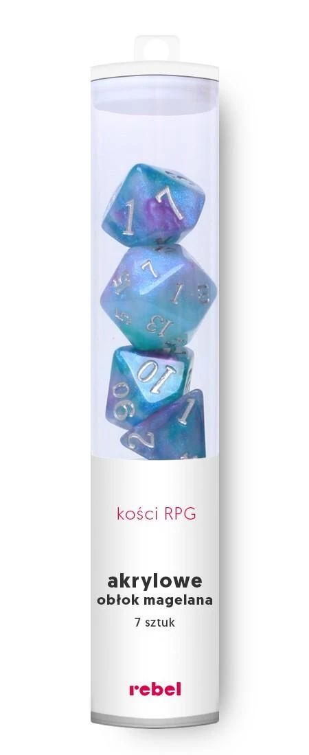 REBEL RPG kauliukų rinkinys – akrilas – Magelano debesis