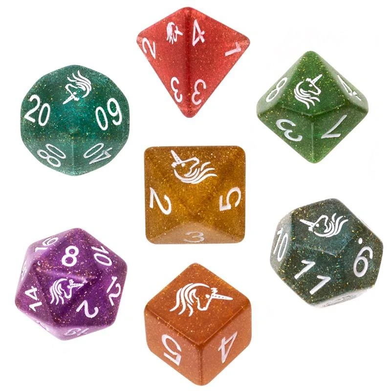 REBEL RPG kauliukų rinkinys – akrilas – vienaragis