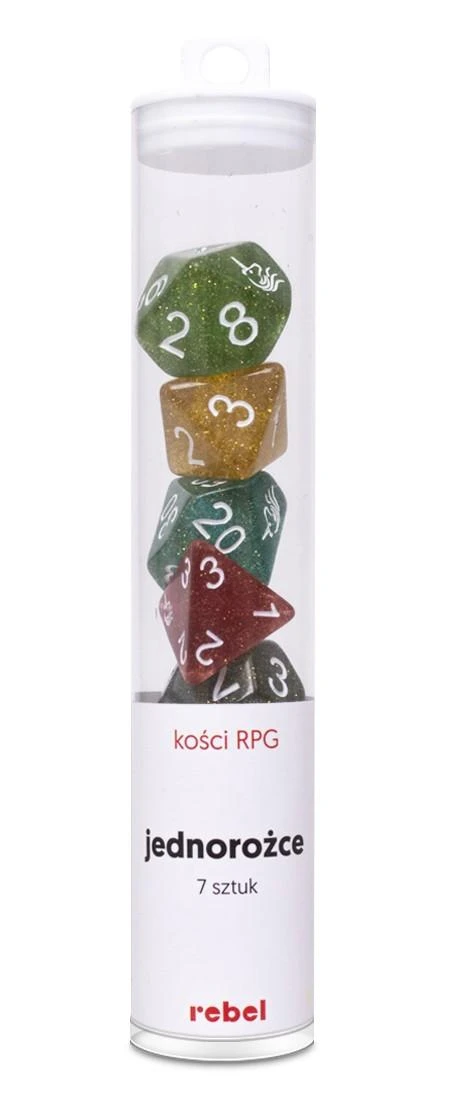 REBEL RPG kauliukų rinkinys – akrilas – vienaragis