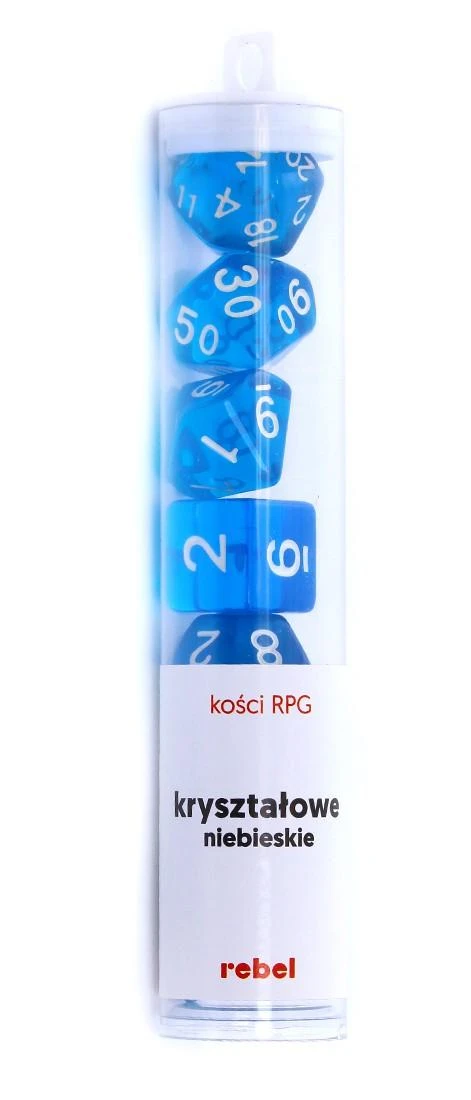 REBEL RPG kauliukų rinkinys - Crystal - Mėlyna