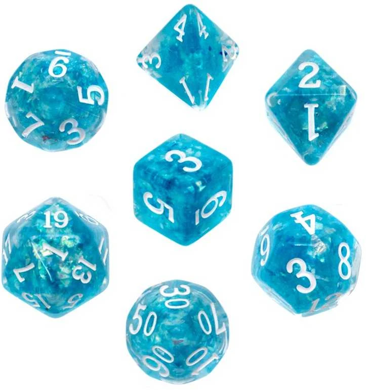 REBEL RPG kauliukų rinkinys – Tankus branduolys – Jūrinis (baltas numeriai)