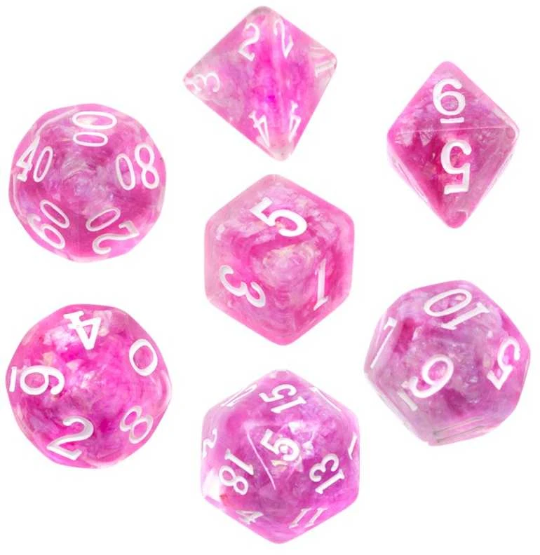 REBEL RPG dice set - Dense core - Violetinė (baltas numbers)