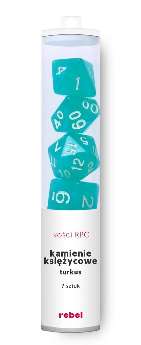 REBEL RPG Dice Set - Moonstones - Turquoise