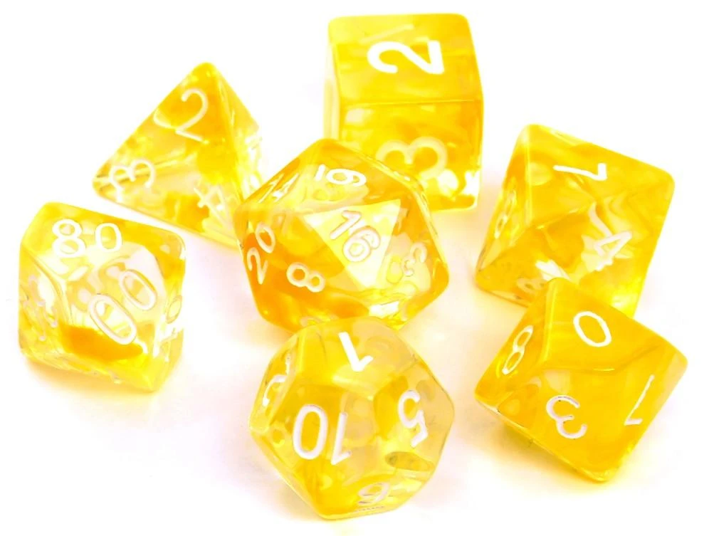REBEL RPG Dice Set - Nebula - Geltona