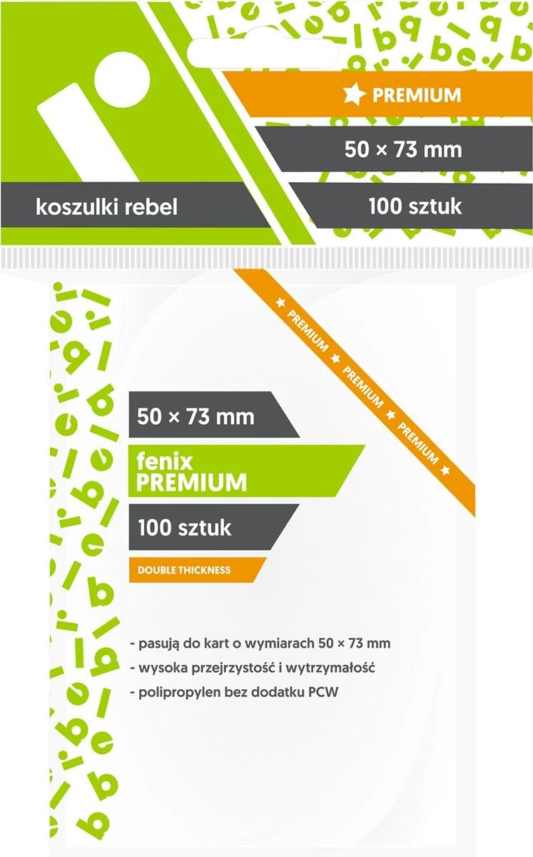 REBEL Sleeves - Fenix Premium (50x73mm) - 100 Vnt