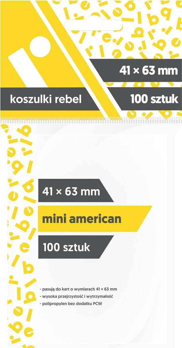 REBEL Rankovės - Mini American (41x63mm) - 100 Vnt