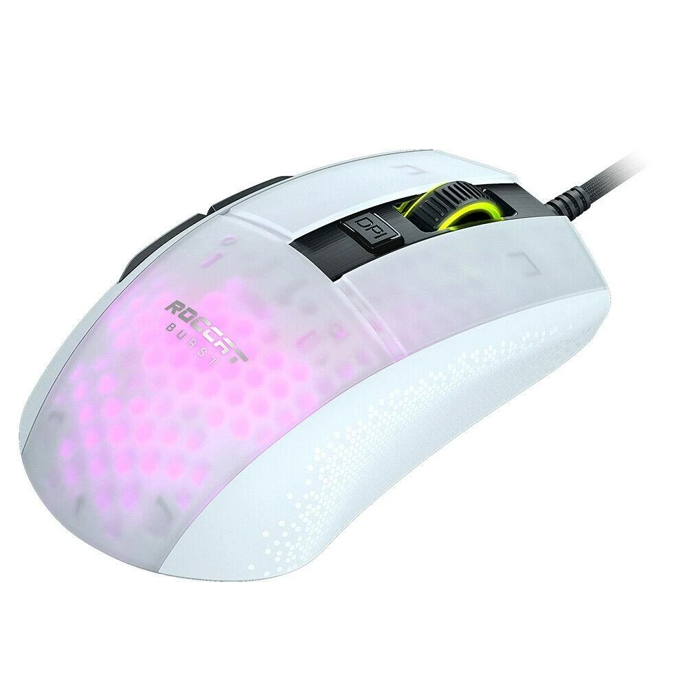 Lengva Žaidimų Pelė Roccat Burst Pro, Titan Optical Switch, 16000dpi, Balta