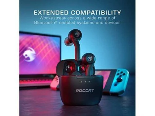 Belaidės ausinės Roccat Syn Buds Air, Juodos