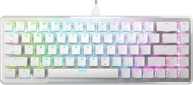 ROCCAT Vulcan II Mini RGB balta mechaninė klaviatūra (US, Raudona switch)
