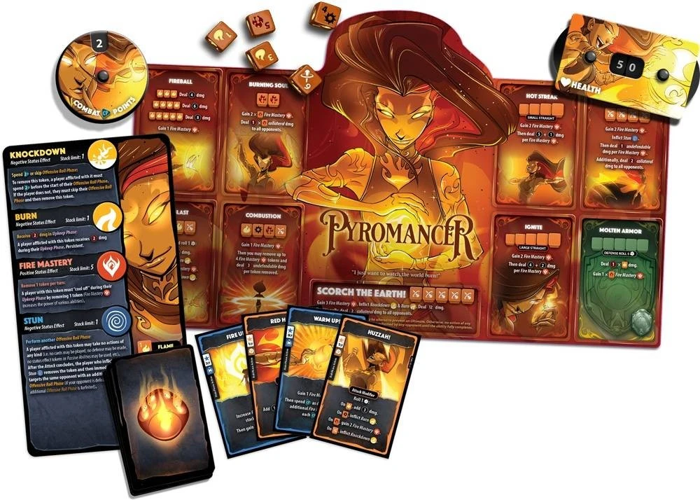 Roxley Games Dice Throne: Pyromancer Hero Pack
