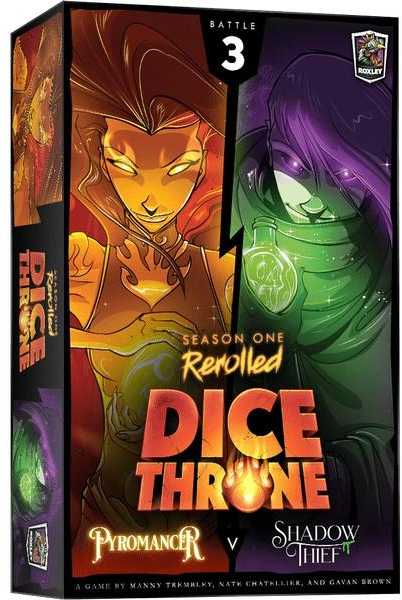 Roxley Games Dice Throne Season One ReRolled Pyromancer v. Shadow