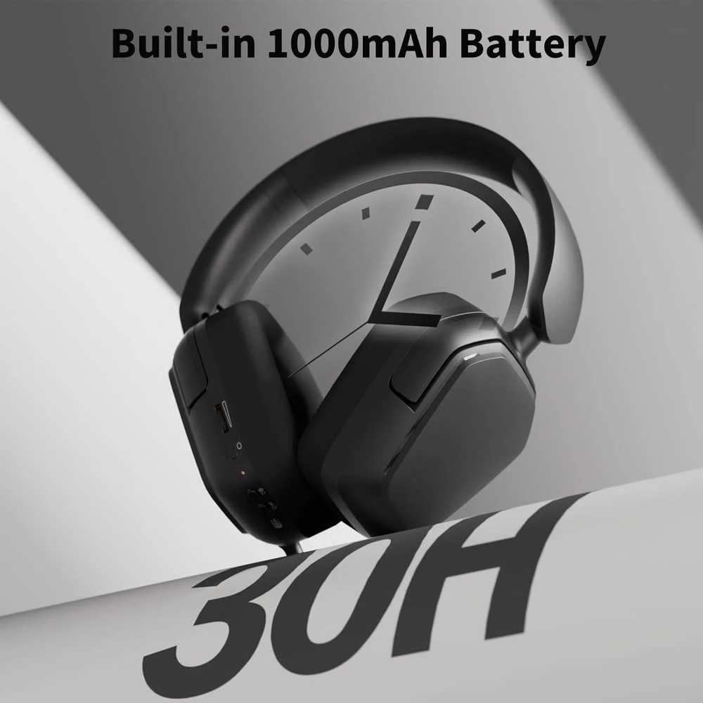 Royal Kludge HG101 belaidės ausinės | 2.4G, BT, TYPE-C | Phantom Pilka