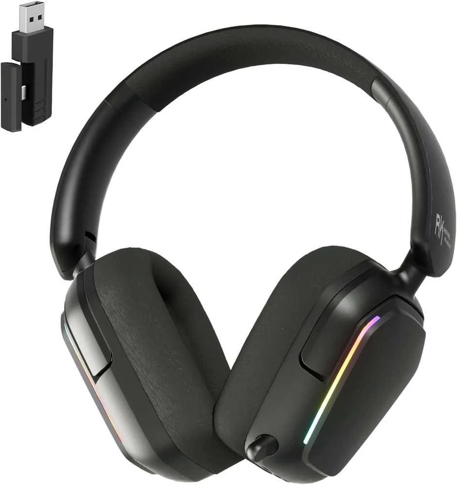 Royal Kludge HG101 belaidės ausinės | 2.4G, BT, TYPE-C | Matte Juodas
