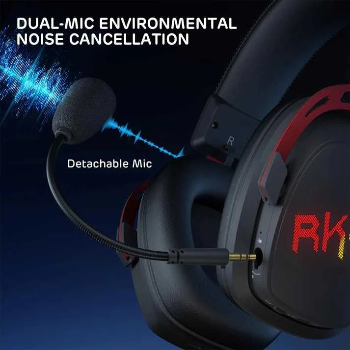 Royal Kludge HG103 belaidės ausinės | 2.4G, BT, 3.5mm | Cyborg Baltas