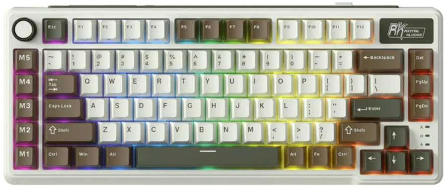 Royal Kludge L75 RGB Palm Žalias belaidė klaviatūra | 75%, Hot-swap, Creamy switches, US