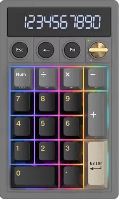 Royal Kludge M20 Phantom belaidė klaviatūra 2in1 (skaičiuotuvas) | 20%, Hot-swap, Violet switches