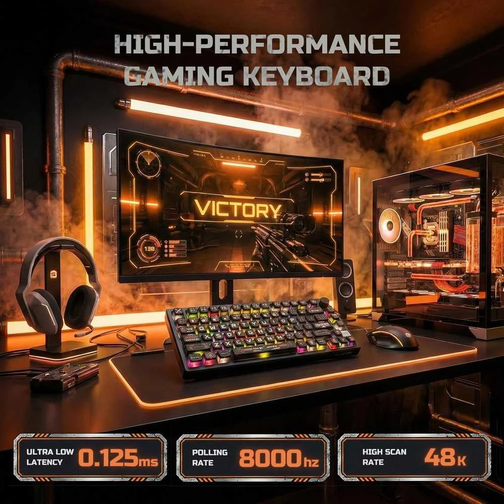 Klaviatūra Royal Kludge RK M75 Magnetinė Hall Effect (Hephaestus)