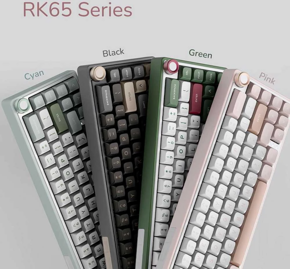 Royal Kludge R65 RGB Žalias sand laidinė mechaninė klaviatūra | 60%, Chartreuse switches, US