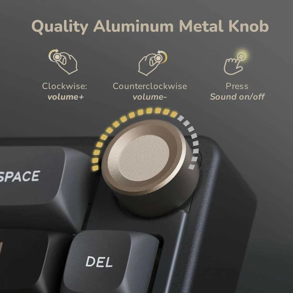 Royal Kludge R65 RGB Phantom laidinė mechaninė klaviatūra | 60%, Chartreuse switches, US