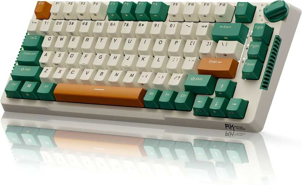 Royal Kludge RH81 Time machine belaidė mechaninė klaviatūra | 75% Hot-swap, RGB, Brown Switches, US