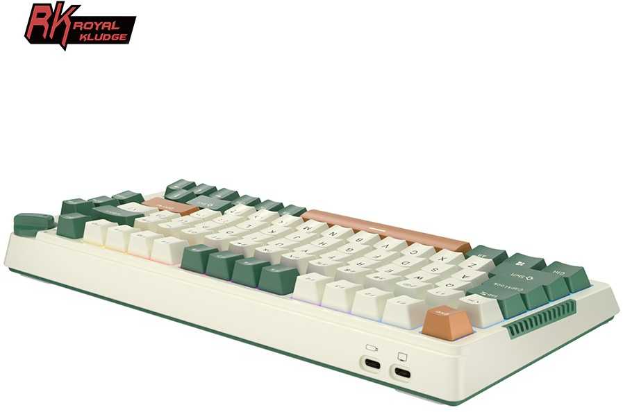 Royal Kludge RH81 Time machine belaidė mechaninė klaviatūra | 75% Hot-swap, RGB, Brown Switches, US