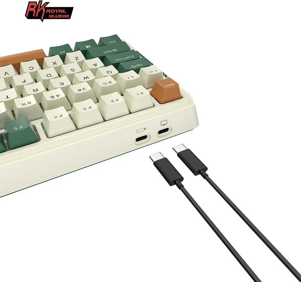 Royal Kludge RH81 Time machine belaidė mechaninė klaviatūra | 75% Hot-swap, RGB, Brown Switches, US