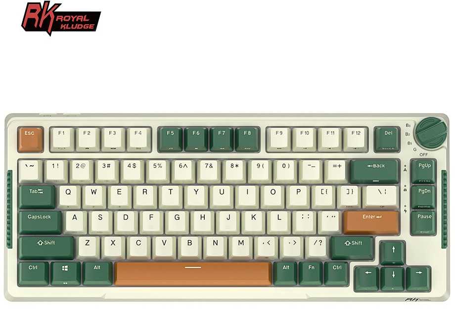 Royal Kludge RH81 Time machine belaidė mechaninė klaviatūra | 75% Hot-swap, RGB, Brown Switches, US