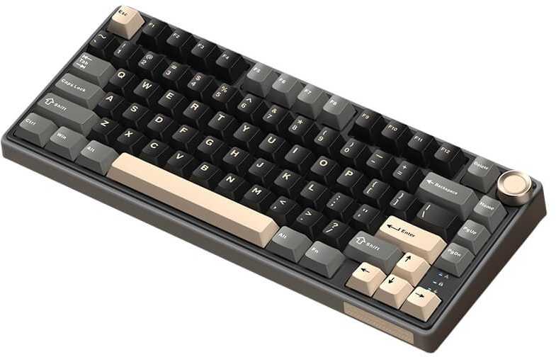 „Royal Kludge RK R75 RGB Phantom“ laidinė klaviatūra | 75%, karštojo keitimo, rudi jungikliai, JAV