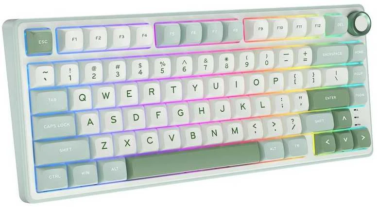 Royal Kludge RK R75 RGB Sky Cyan laidinė klaviatūra | 75%, Hot-swap ...