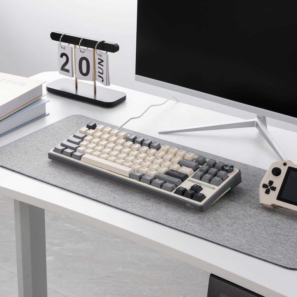 Royal Kludge RK R87 Pro - US išdėstymas - Hot-Swappable Brown Switches - Pilkas (Pilka) Mechaninė Žaidimų Klaviatūra