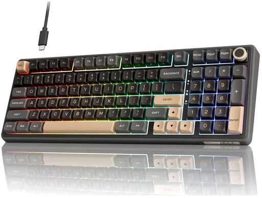 Royal Kludge RK-R98 RGB Phantom laidinė klaviatūra | 96%, Hot-swap, rusvai gelsvas switches, US