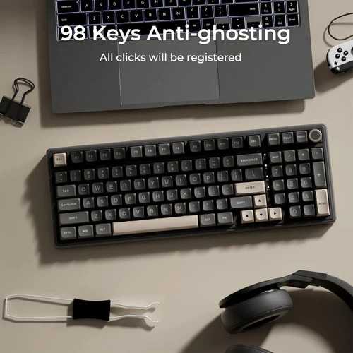 Royal Kludge RK-R98 RGB Phantom laidinė klaviatūra | 96%, Hot-swap, Kreminis switches, US