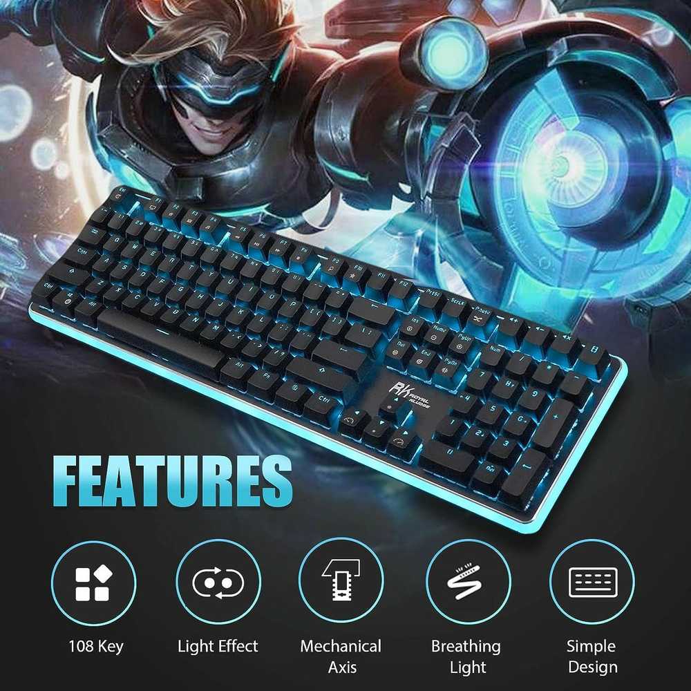 Royal Kludge RK918 RGB juoda laidinė mechaninė klaviatūra | 100%, Brown switches, US