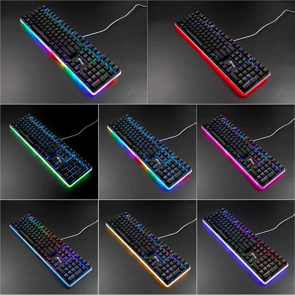 Royal Kludge RK918 RGB juoda laidinė mechaninė klaviatūra | 100%, Brown switches, US