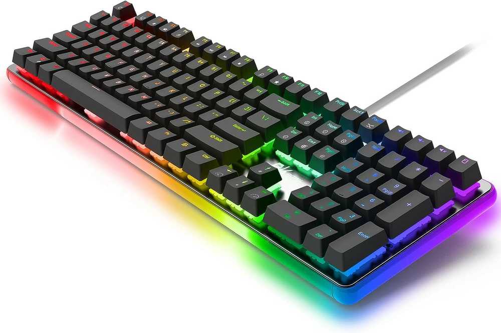 Royal Kludge RK918 RGB juoda laidinė mechaninė klaviatūra | 100%, Brown switches, US