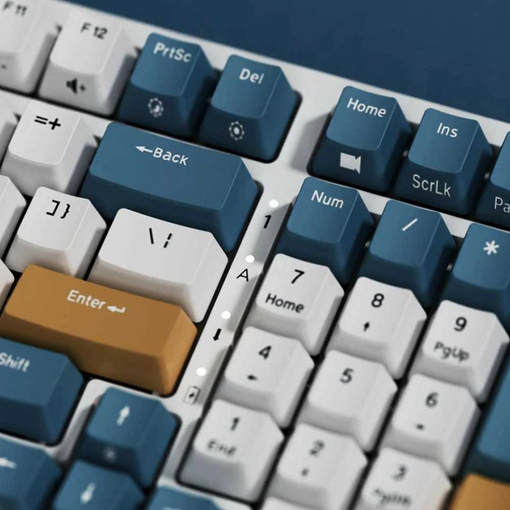 Royal Kludge RK98 RGB Klein Mėlyna belaidė klaviatūra | 98%, Hot-swap, Mėlyna switches, US