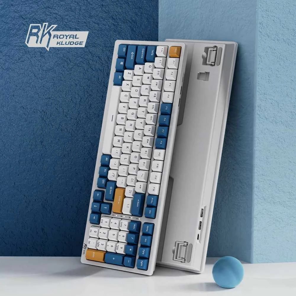 Royal Kludge RK98 RGB Klein Mėlyna belaidė klaviatūra | 98%, Hot-swap, Mėlyna switches, US