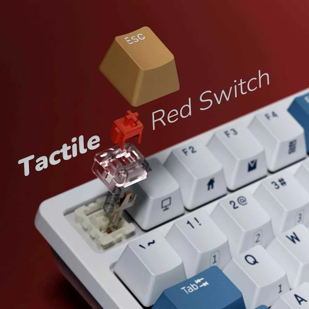 Royal Kludge RK98 RGB Klein Mėlyna belaidė klaviatūra | 98%, Hot-swap, Mėlyna switches, US