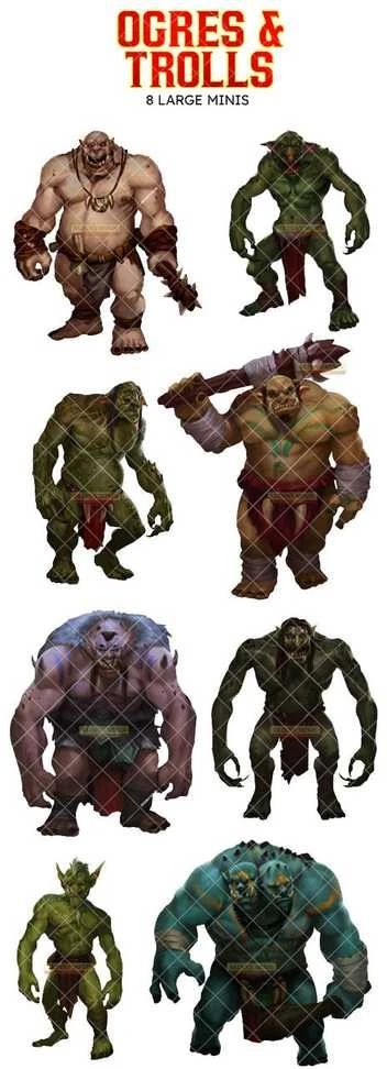 Skinny Minis - Ogres & Trolls