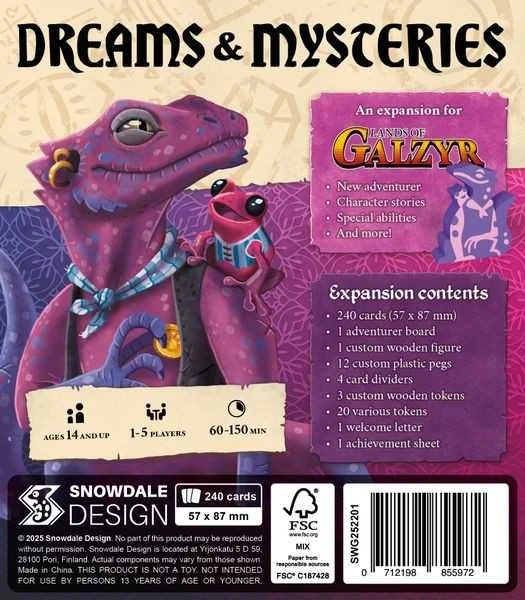 Snowdale Design Lands of Galzyr : Dreams and Mysteries
