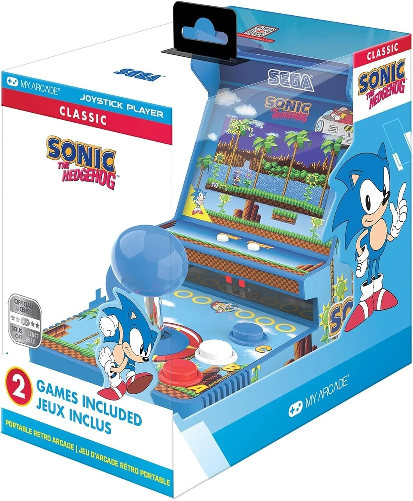 My Sonic Joystick Player: Sonic The Hedgehog nešiojama žaidimų konsolė (2 žaidimai)