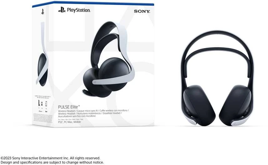 Ausinės Sony Playstation 5 Pulse Elite, Baltos spalvos (9572978)