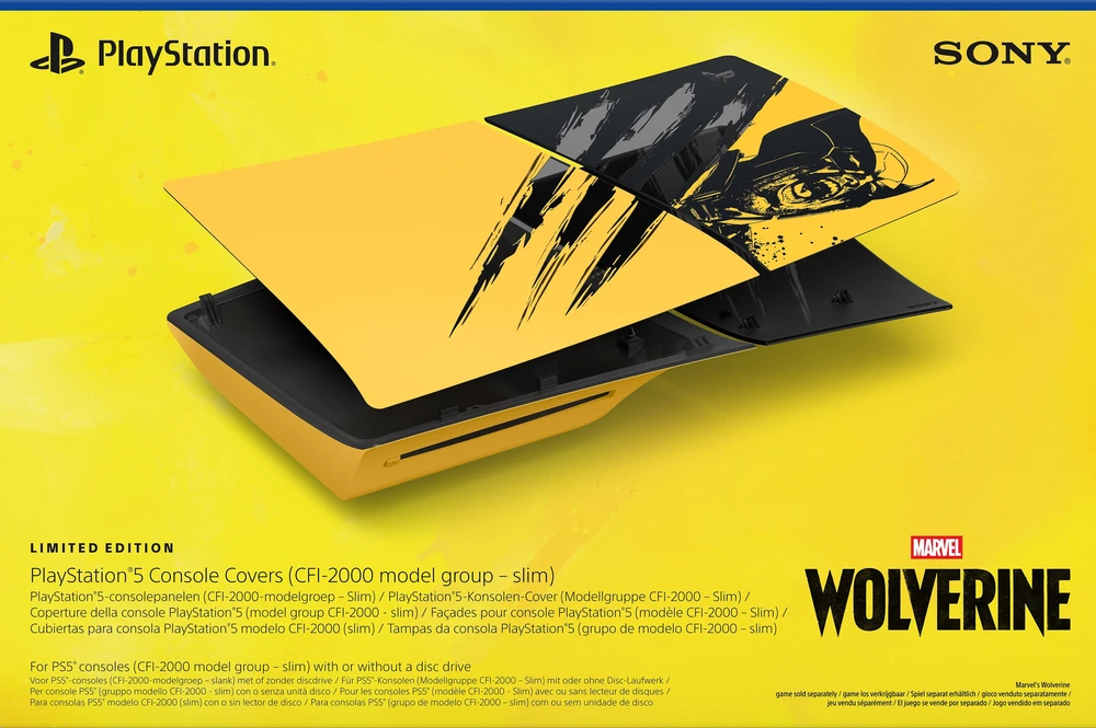 Sony PS5 Slim konsolės korpusas (Wolverine Geltona)